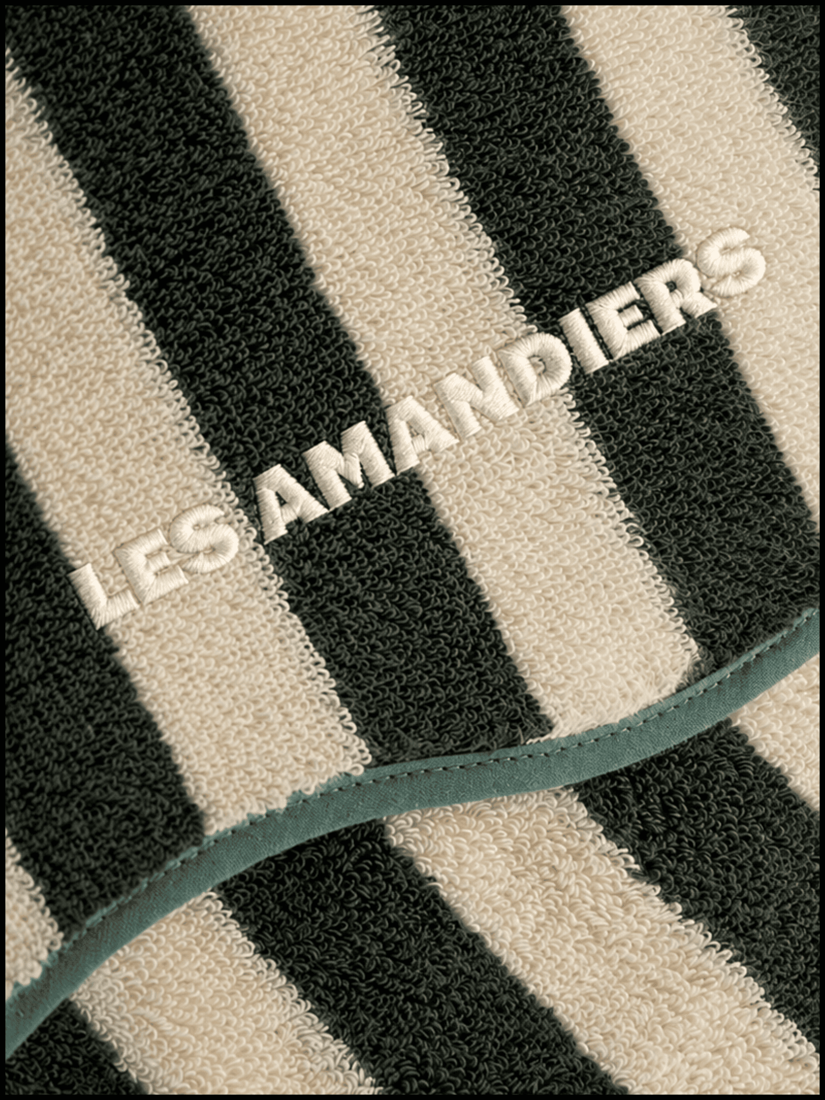 Serviette brodées personnalisées Bonsoir Home x Les Amandiers