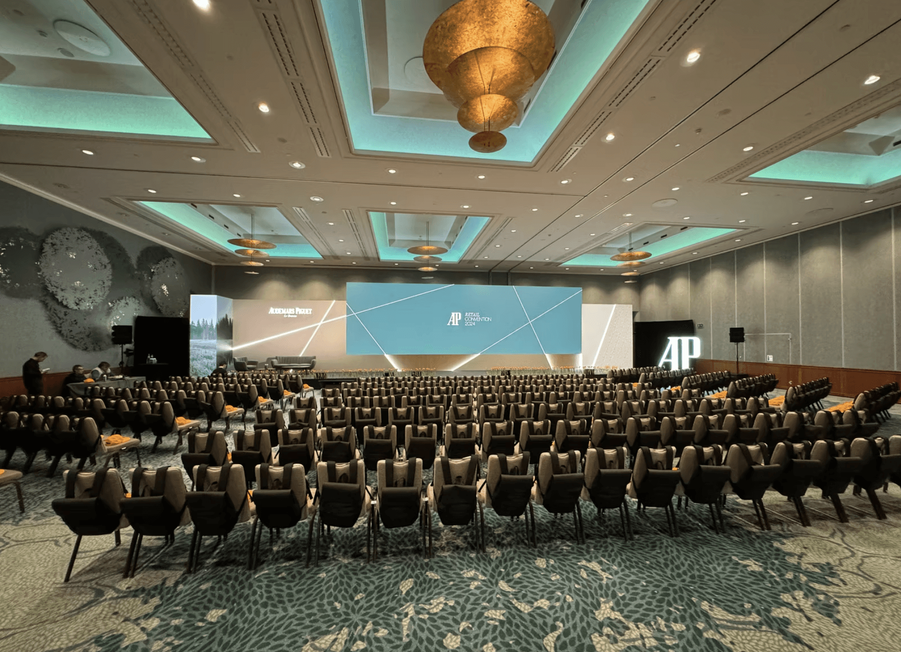 The plenary hall of Audemars Piguet's leadership meeting before the city experience