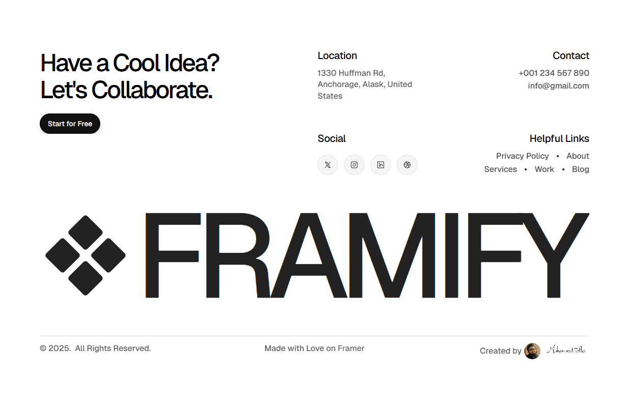 Framer Footer Component