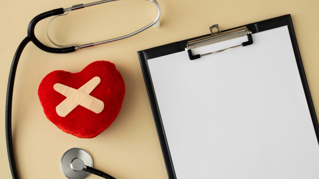 Heart shape and stethoscope assortment