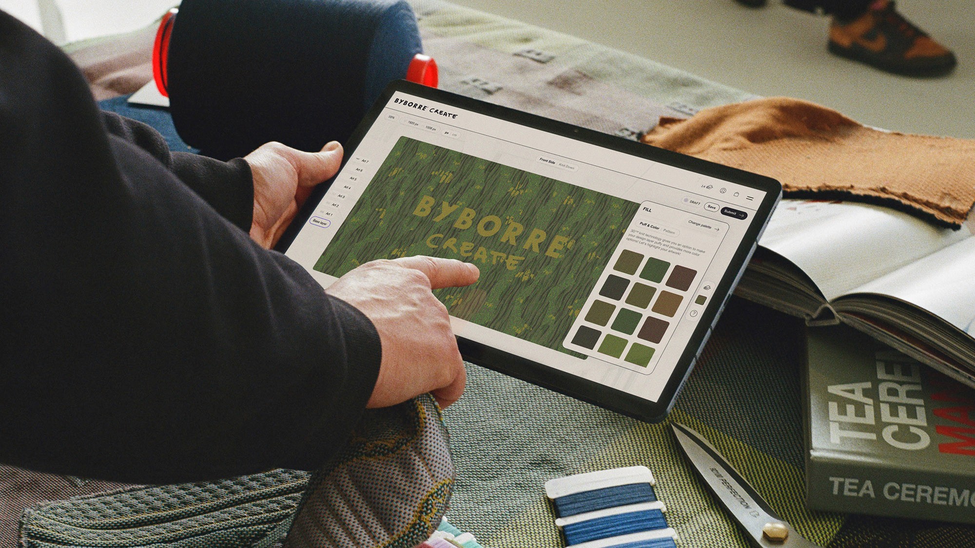 Image of a computer and keyboard on a desk