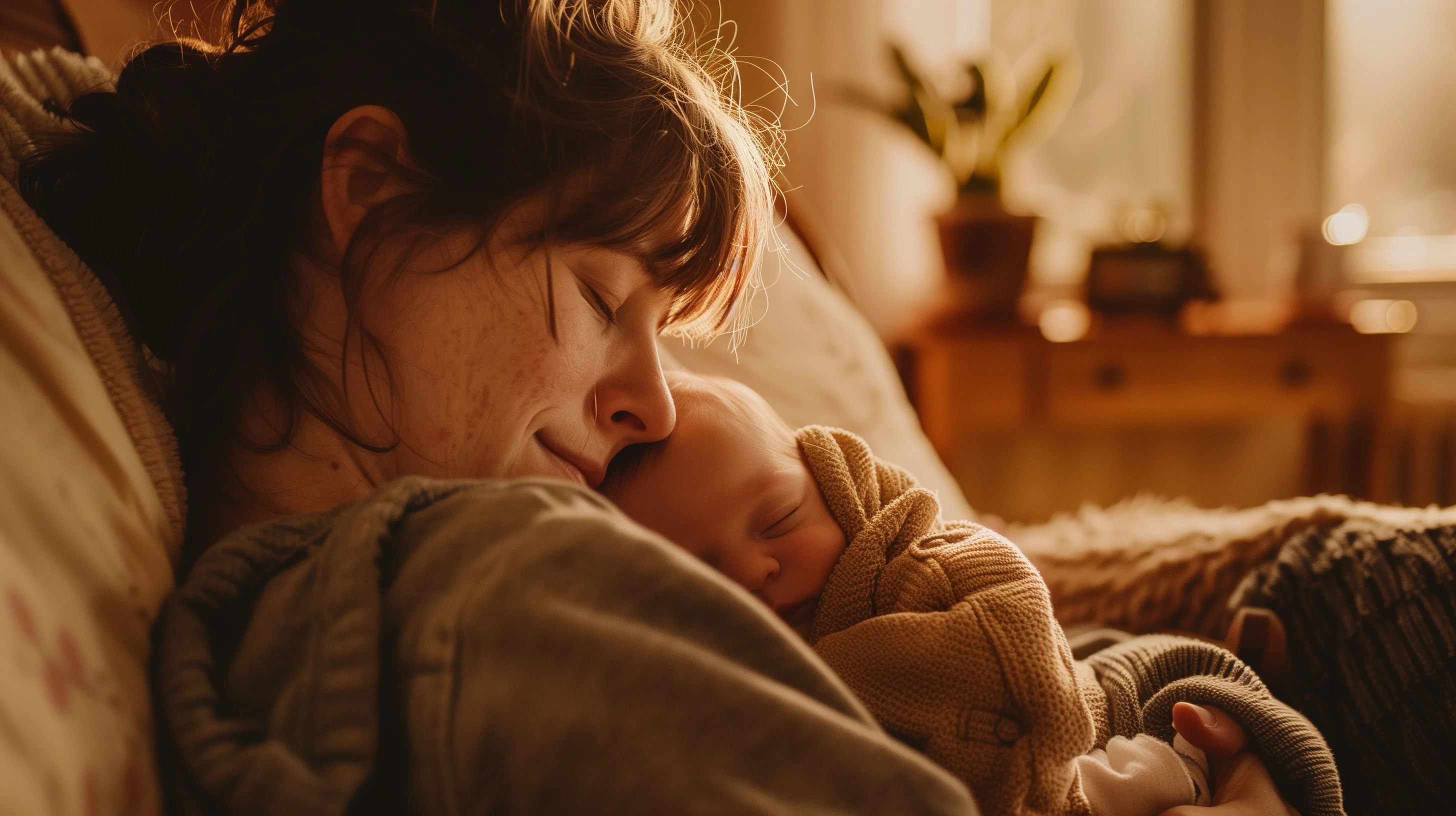 Couple sitting apart on couch, looking away, with soft light representing hope for reconnection