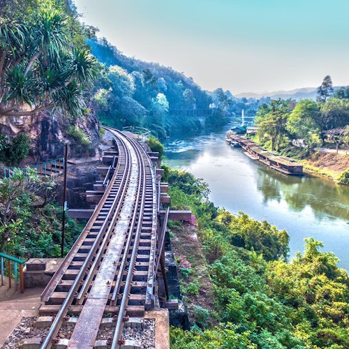 River Kwai River and rails