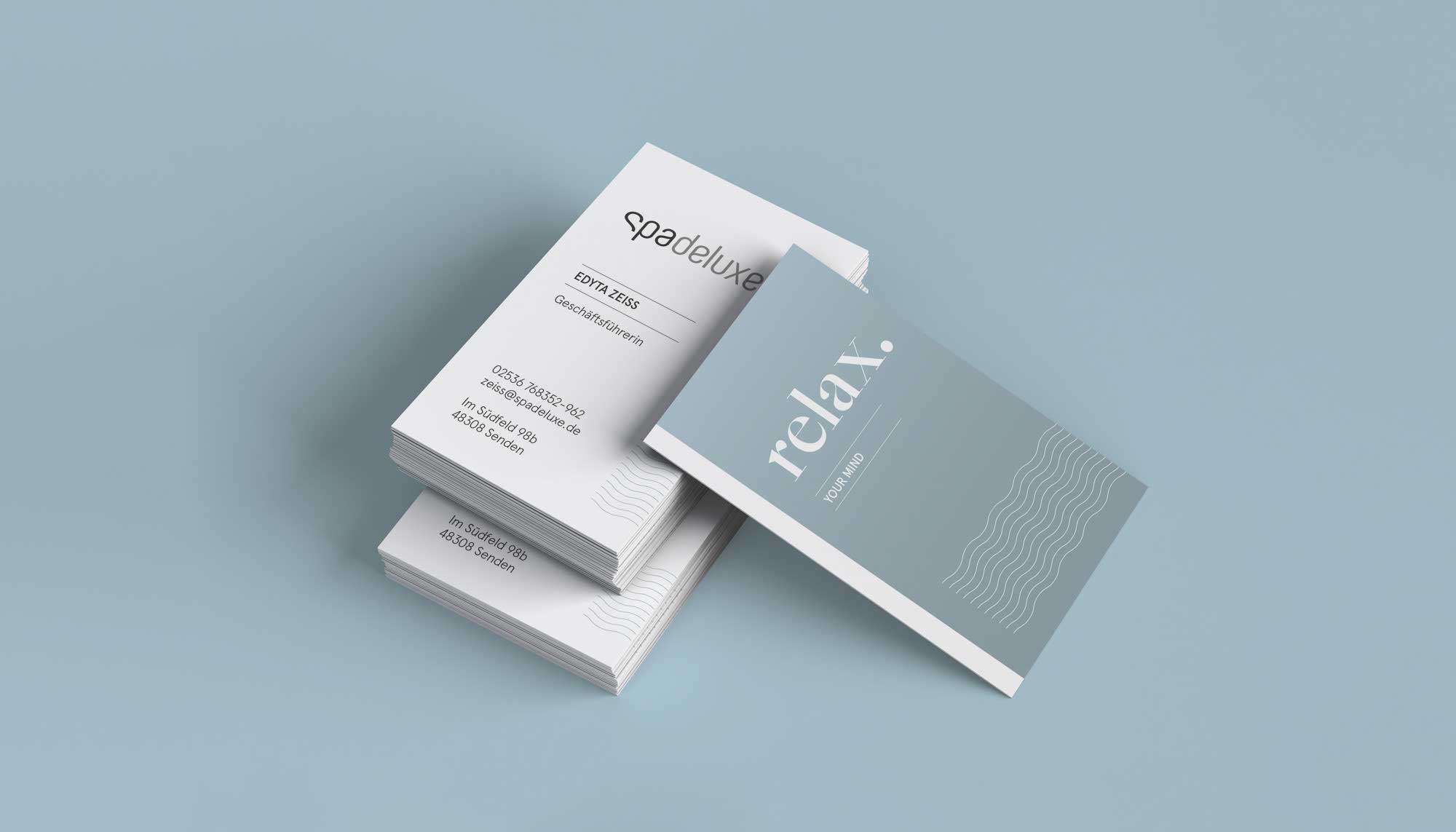 Design für Spadeluxe – luxuriöses Erscheinungsbild mit Ruhe und Klarheit