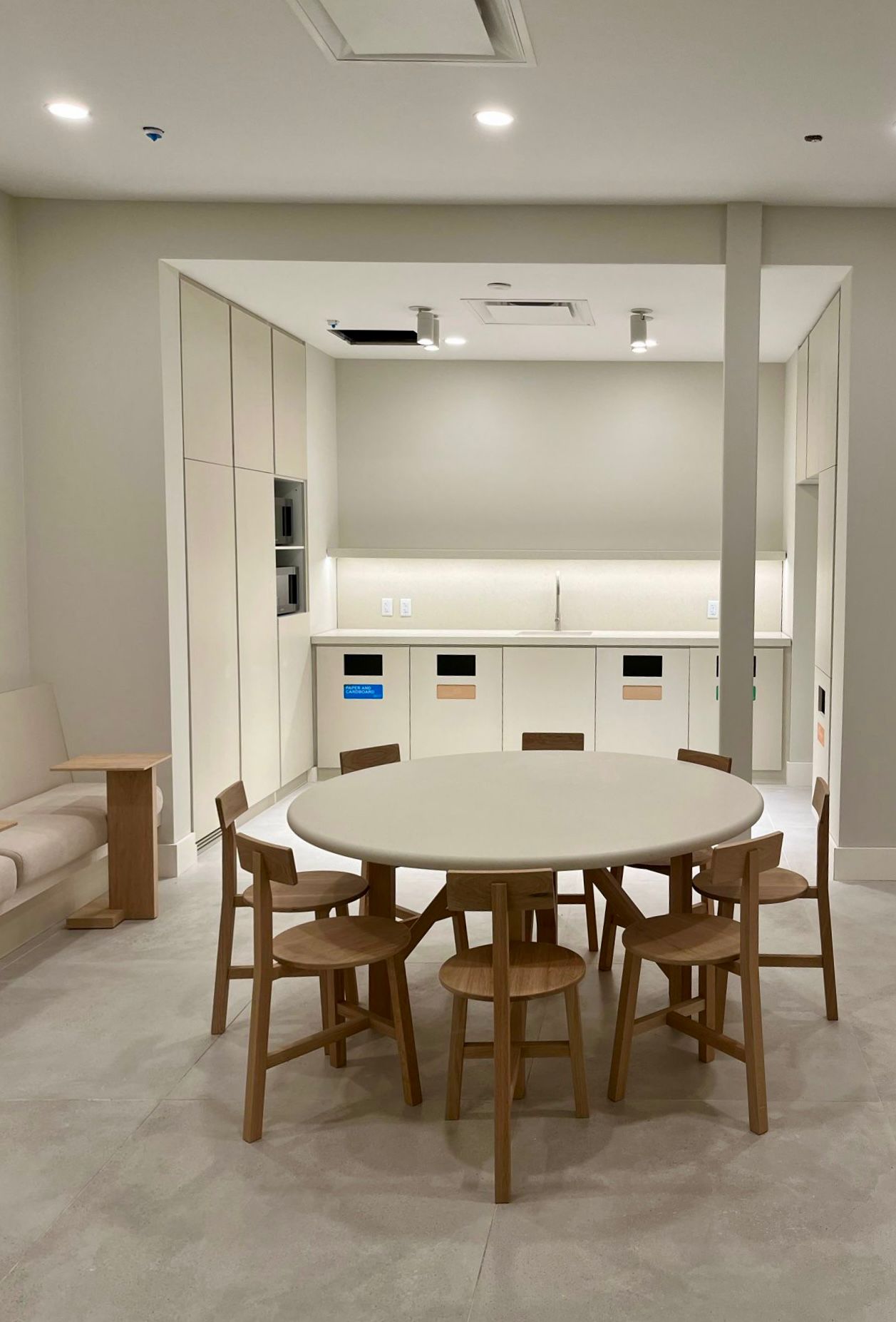 Commercial interior construction and kitchen fit-out for Zara employee area
