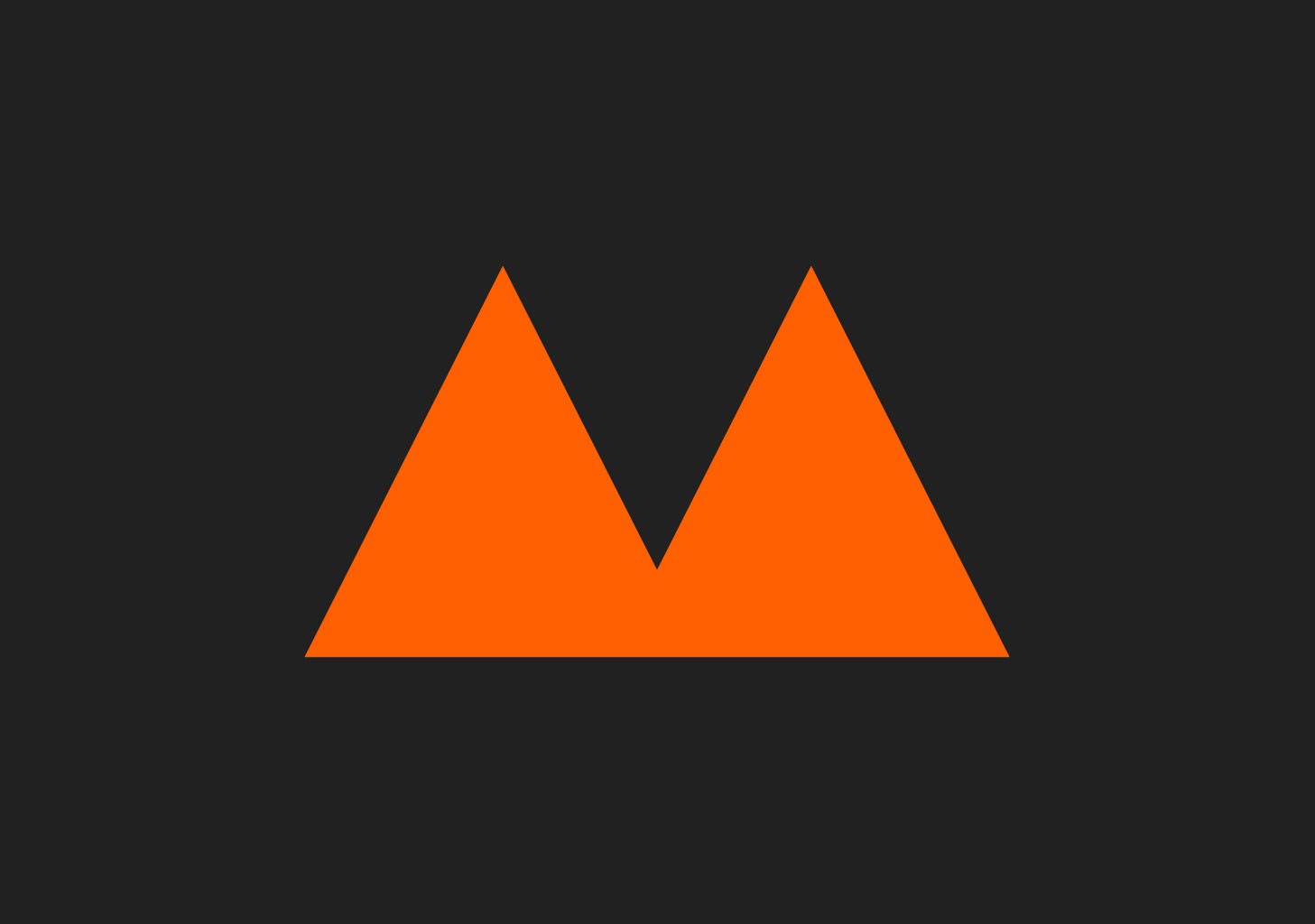 Brand mark in orange on black background for Music Mallorca