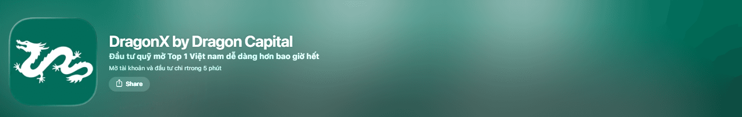 DragonX - ứng dụng đầu tư quỹ mở Dragon Capital