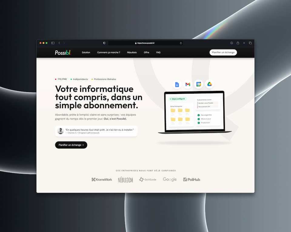 site framer agence possibl