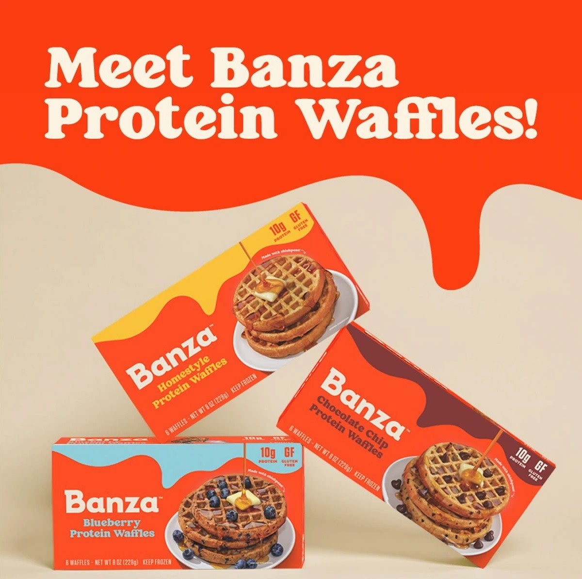 Banza Waffles Packaging Design Social Post
