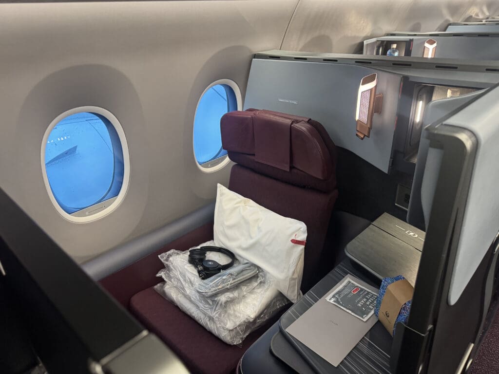 a seat in a plane