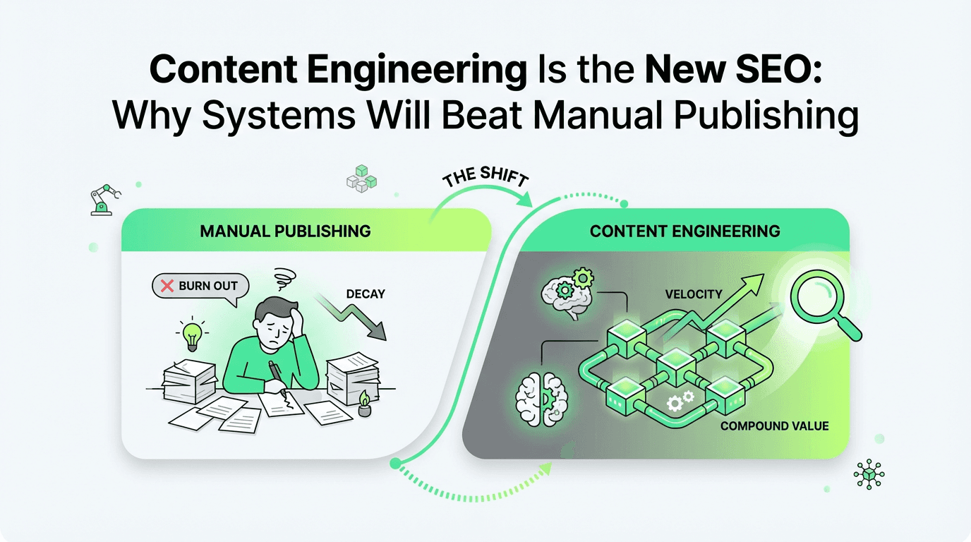 Content engineering is the new seo why software systems will beat ad hoc publishing tldr ad hoc publishing doesnt scaleit burns out technical writers creates decay instead of compounding value and fai