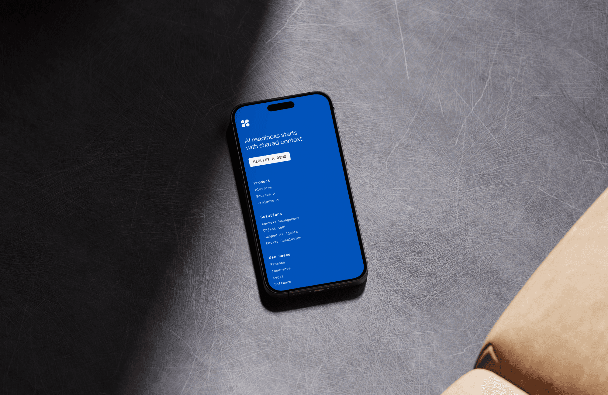 iPhone mockup displaying Galaxy website footer — Galaxy case study by Boldway Studio