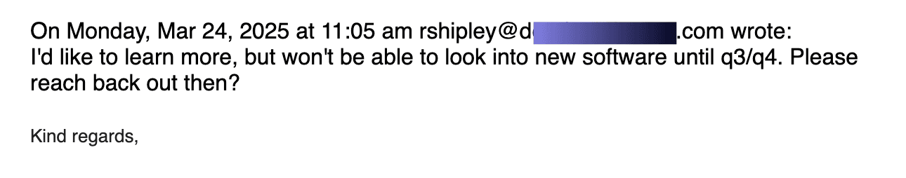 email automation campaign success example