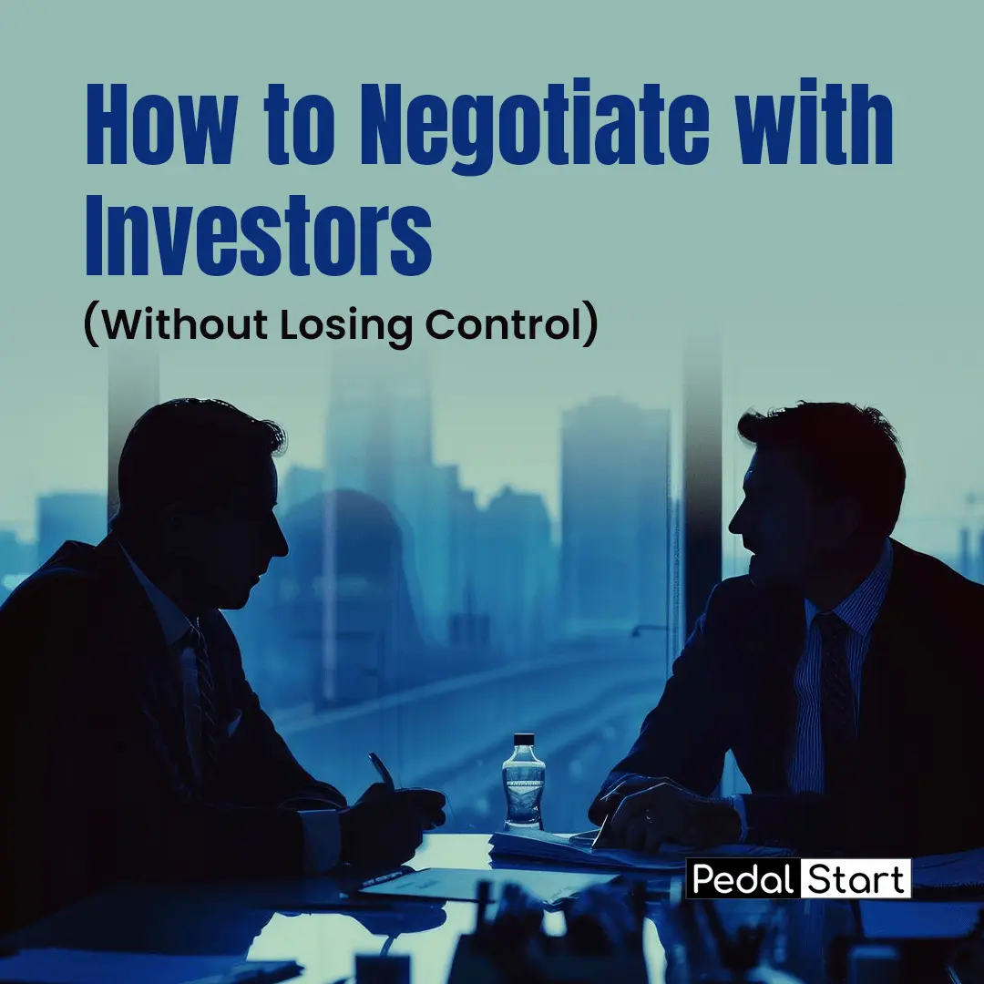 Poster for how to negotiate with investors