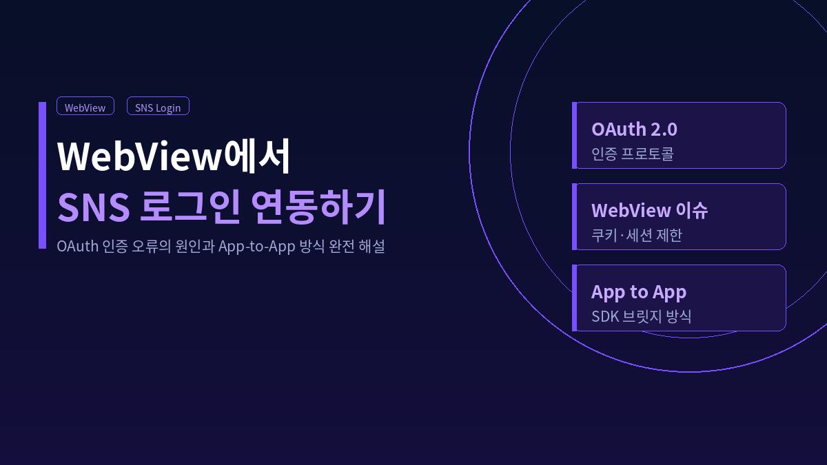 WebView에서 SNS 로그인 연동 — OAuth 오류 원인과 App-to-App 해결법