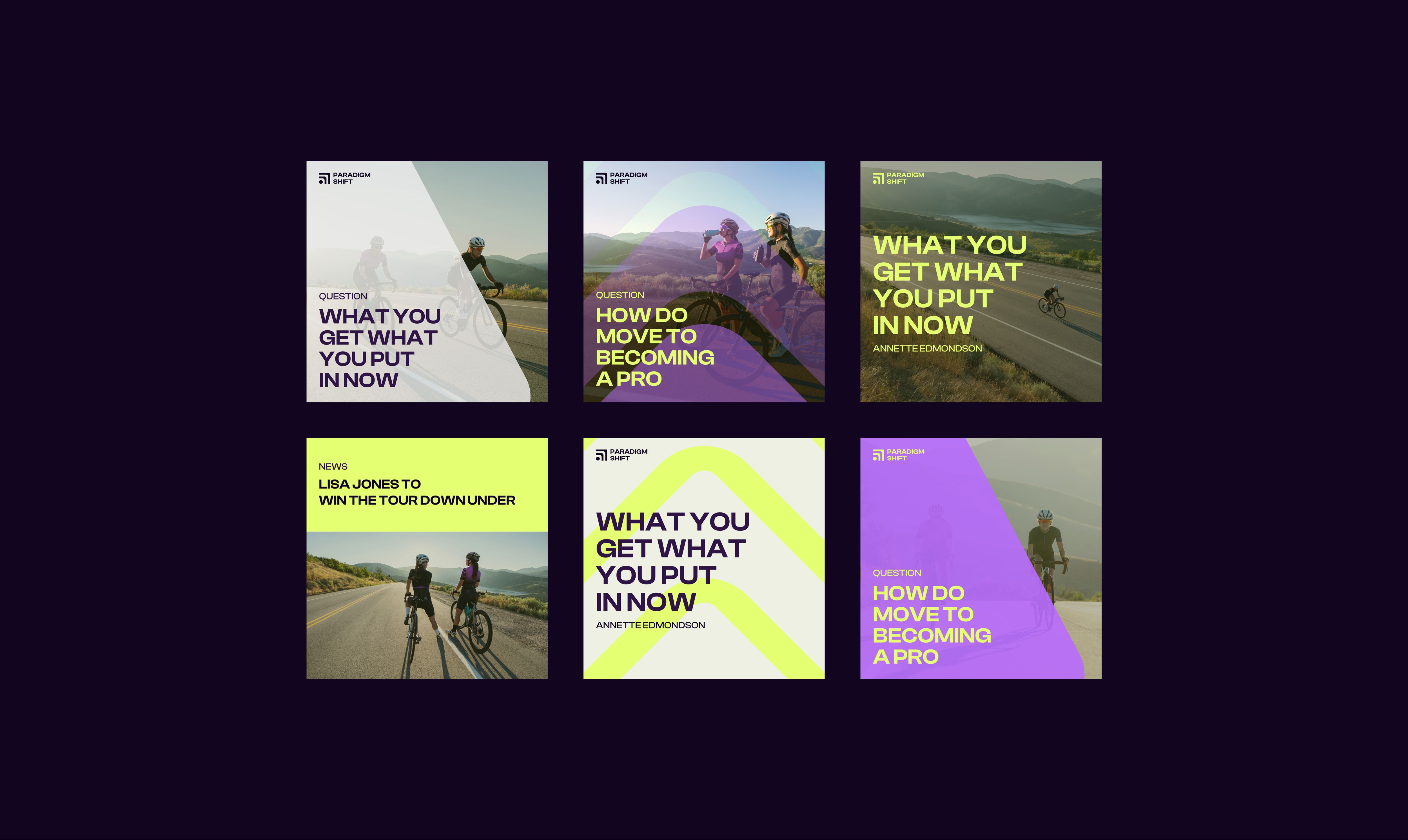 Social Media templates for sports management company designed by Adapt Studio