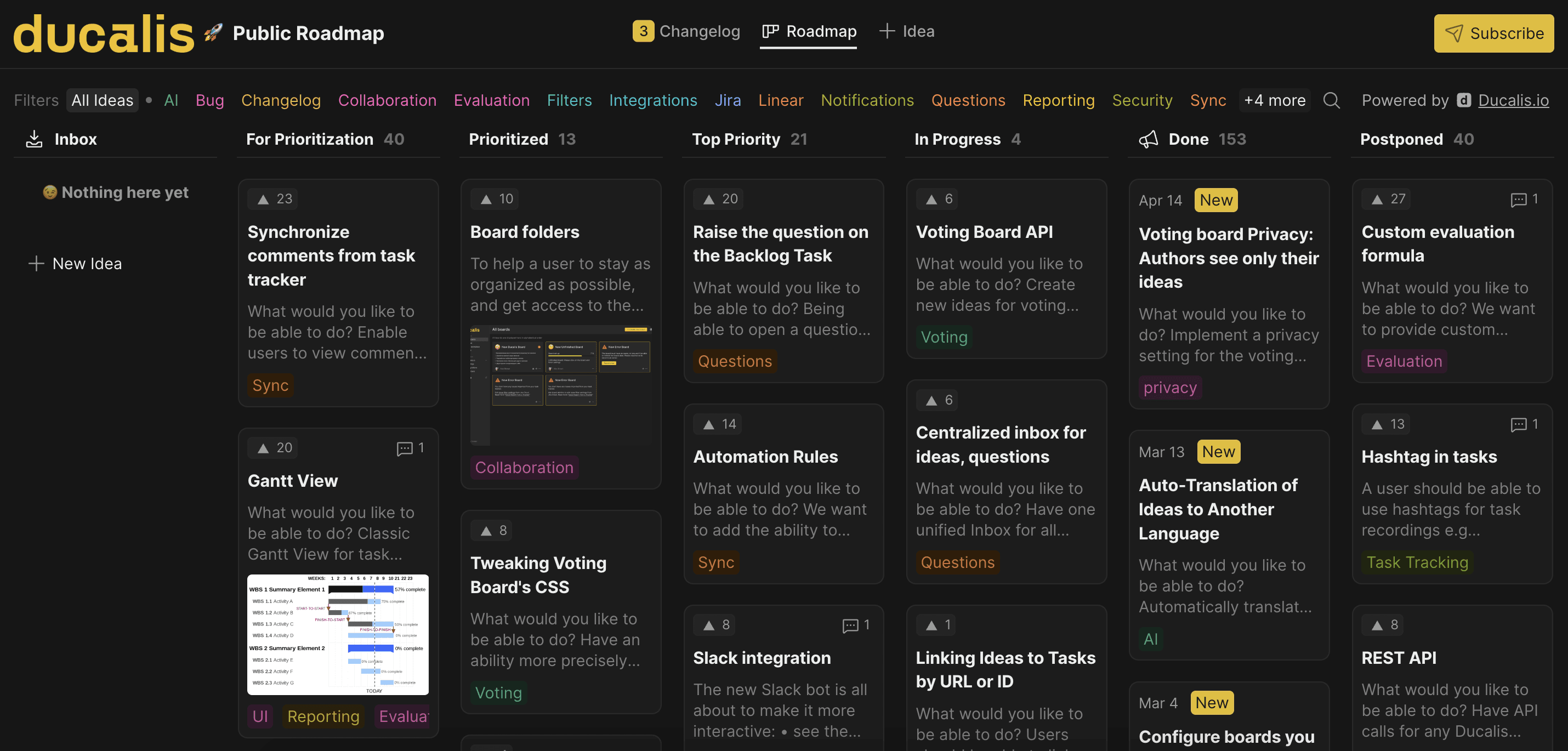Public Product Roadmap