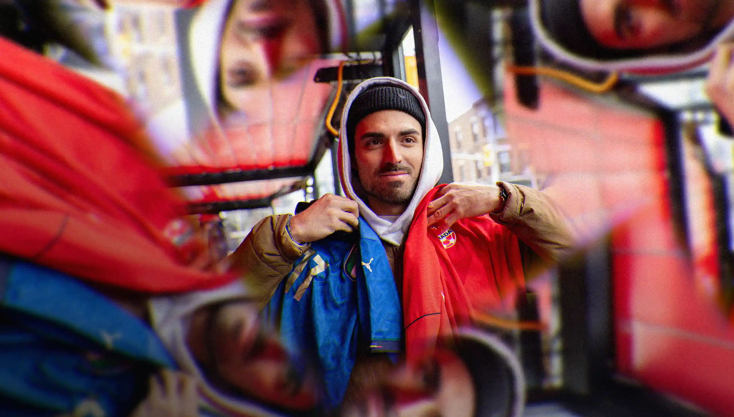 A man wearing a hoodie and hat
