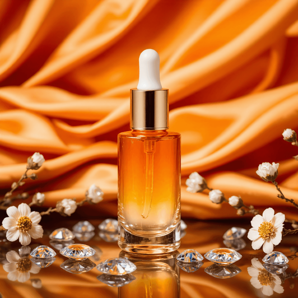 product photography of a bottle of facial serum for skin hydration and rejuvenation