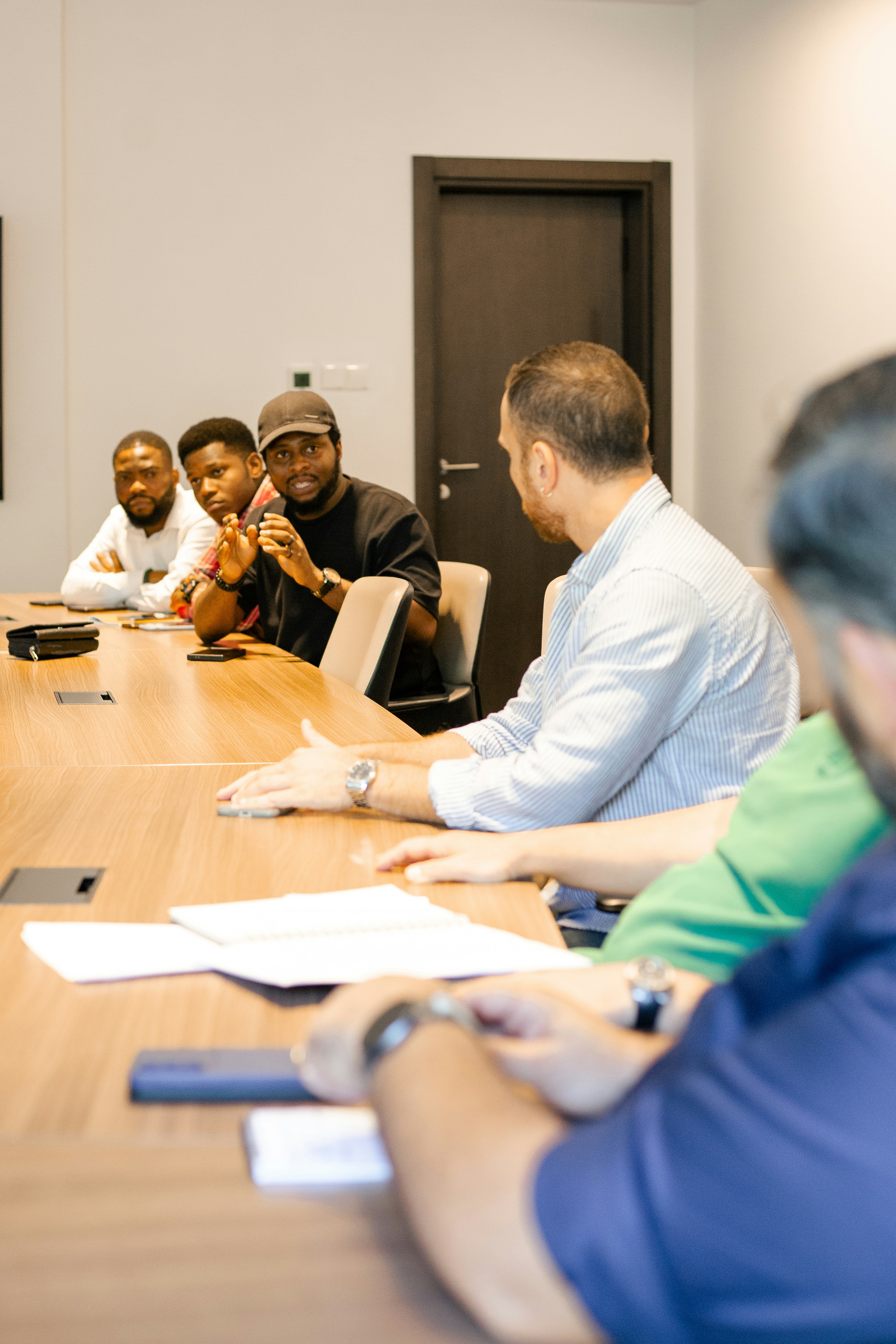 Diverse group of people in a business meeting