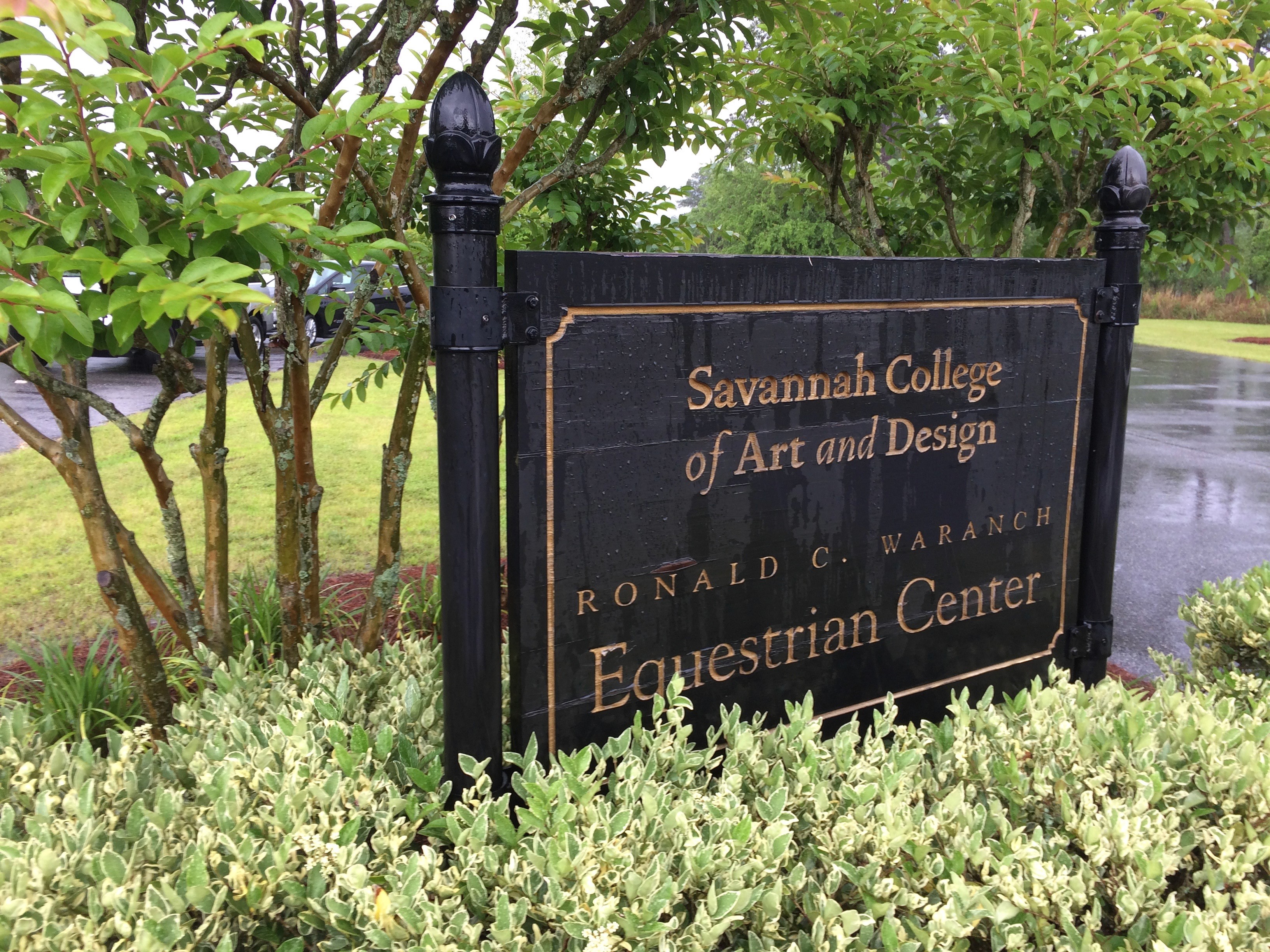 the ronald c waranch equestrian center sign