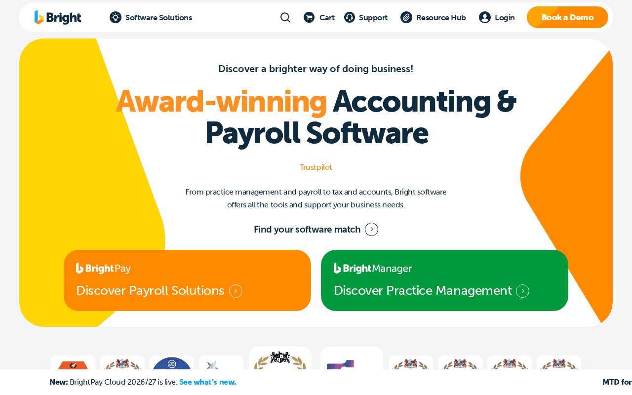 Brightsg homepage screenshot