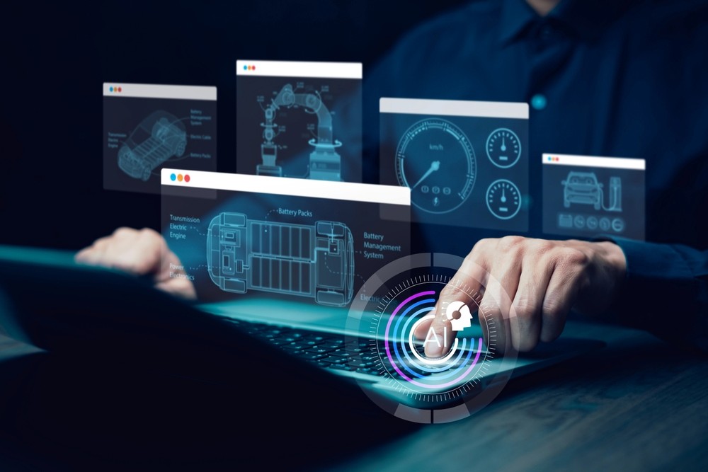 Industrial Engineer and AI, Artificial Intelligence concept