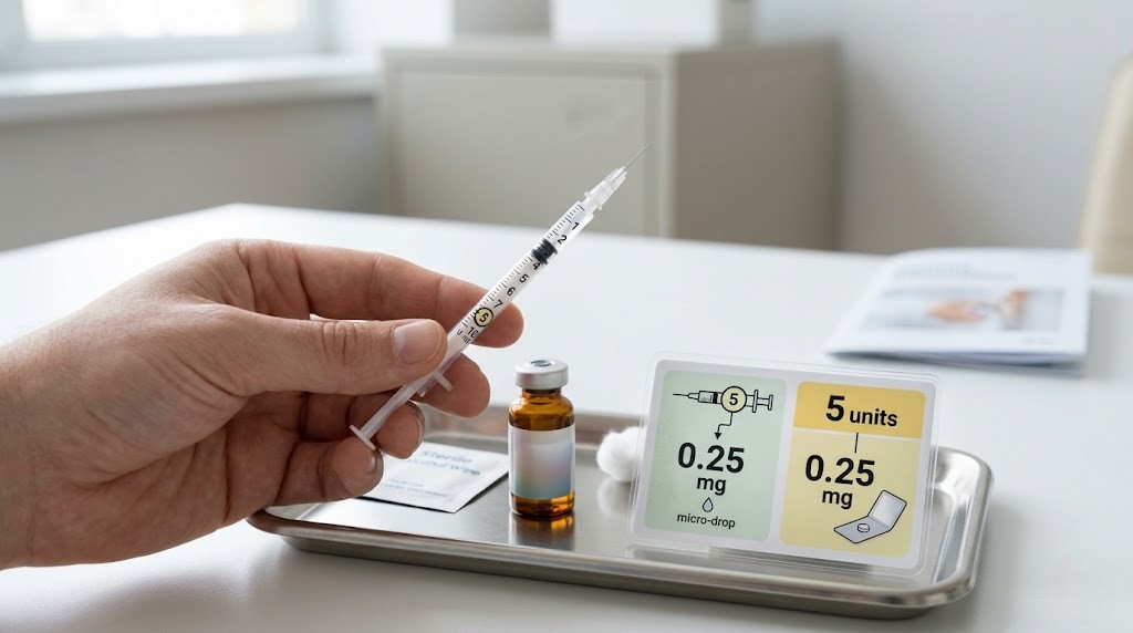 How many mg is 5 units of semaglutide