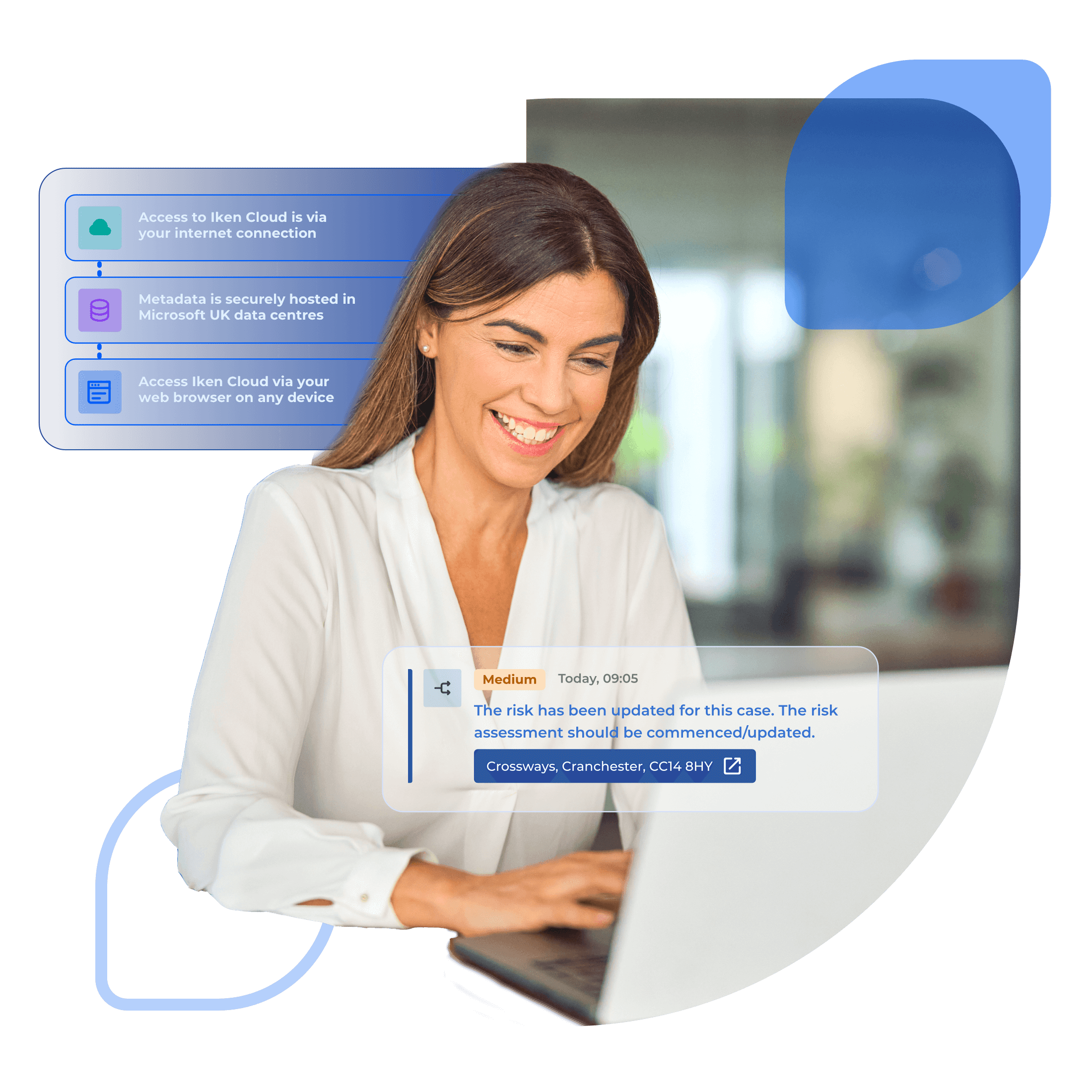 > Iken’s interface Screenshot for t cardiff city council case study about modernising legal management 