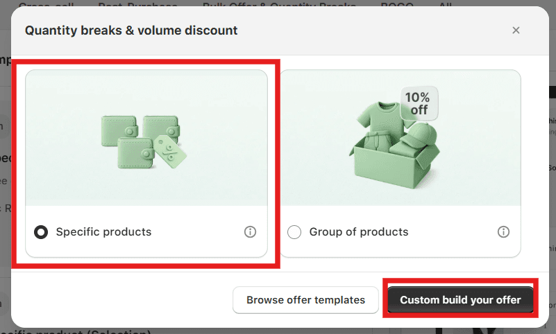Custom build your offer for specific product using Quantity breaks & Volume discount using Monk Free Gift BOGO and Cart Upsell