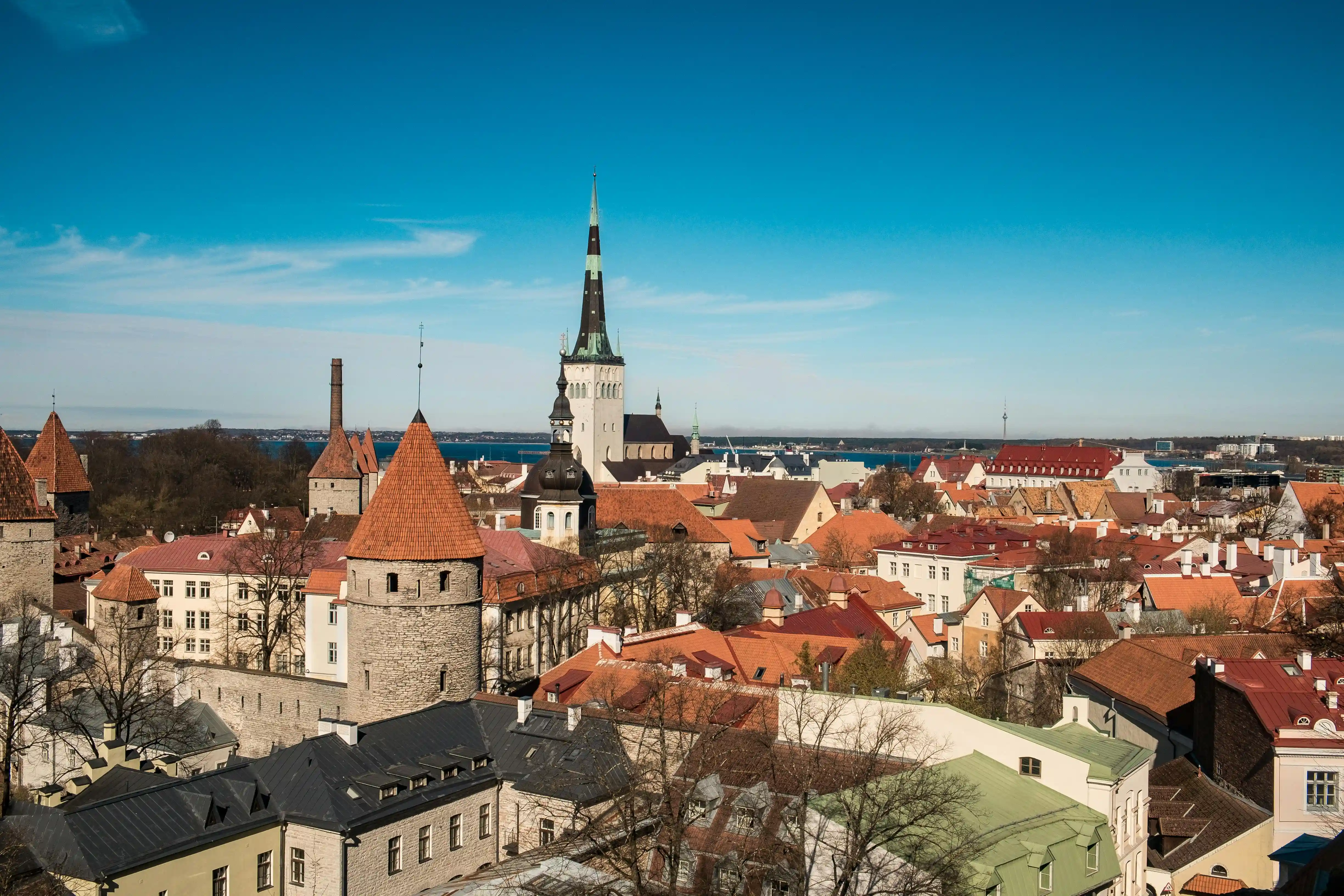 Estonya'nın başkenti Tallinn'den bir şehir manzarası