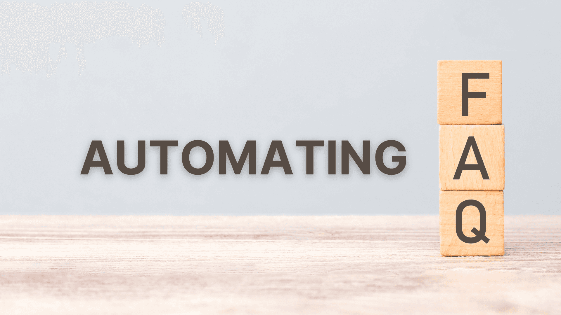 Automating Frequently Asked Questions