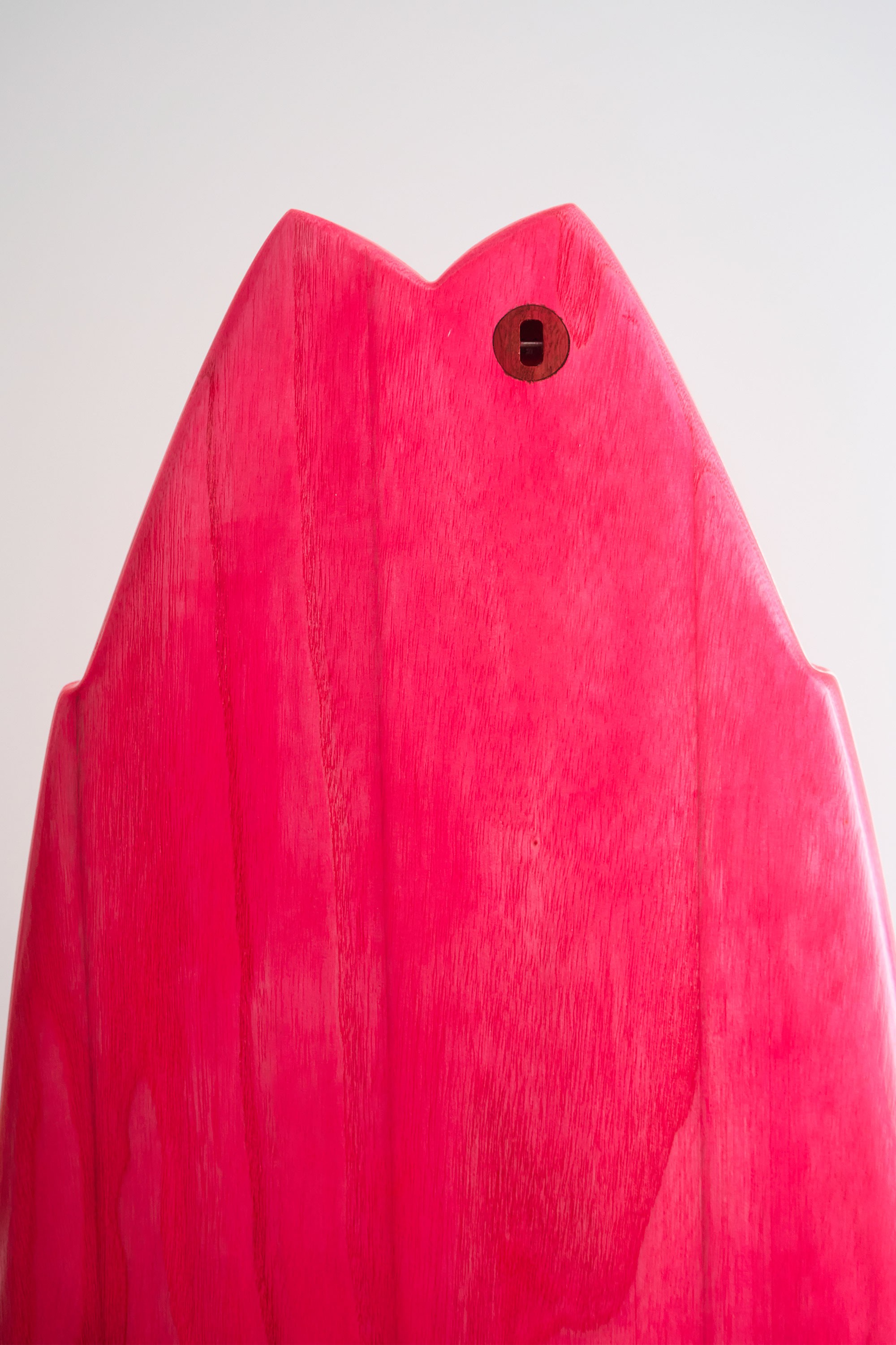 Wooden surfboard fish tail