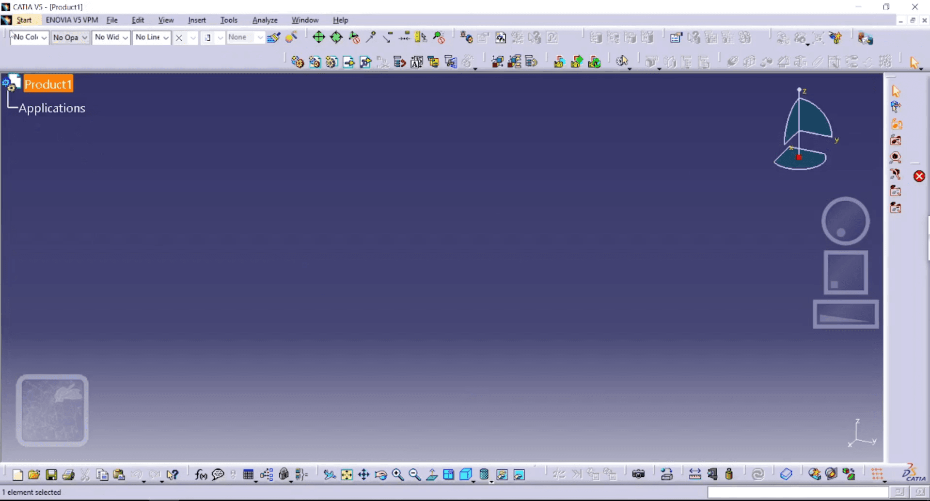 CATIA V5 interface screen
