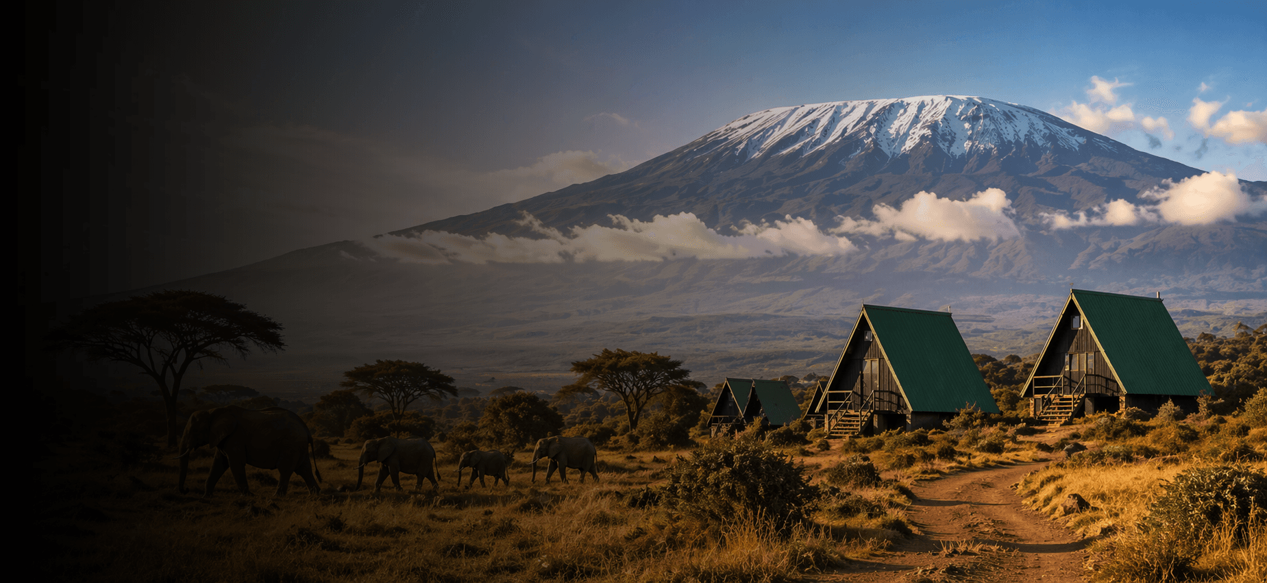 Dynamic picture of a cyclist riding downhill