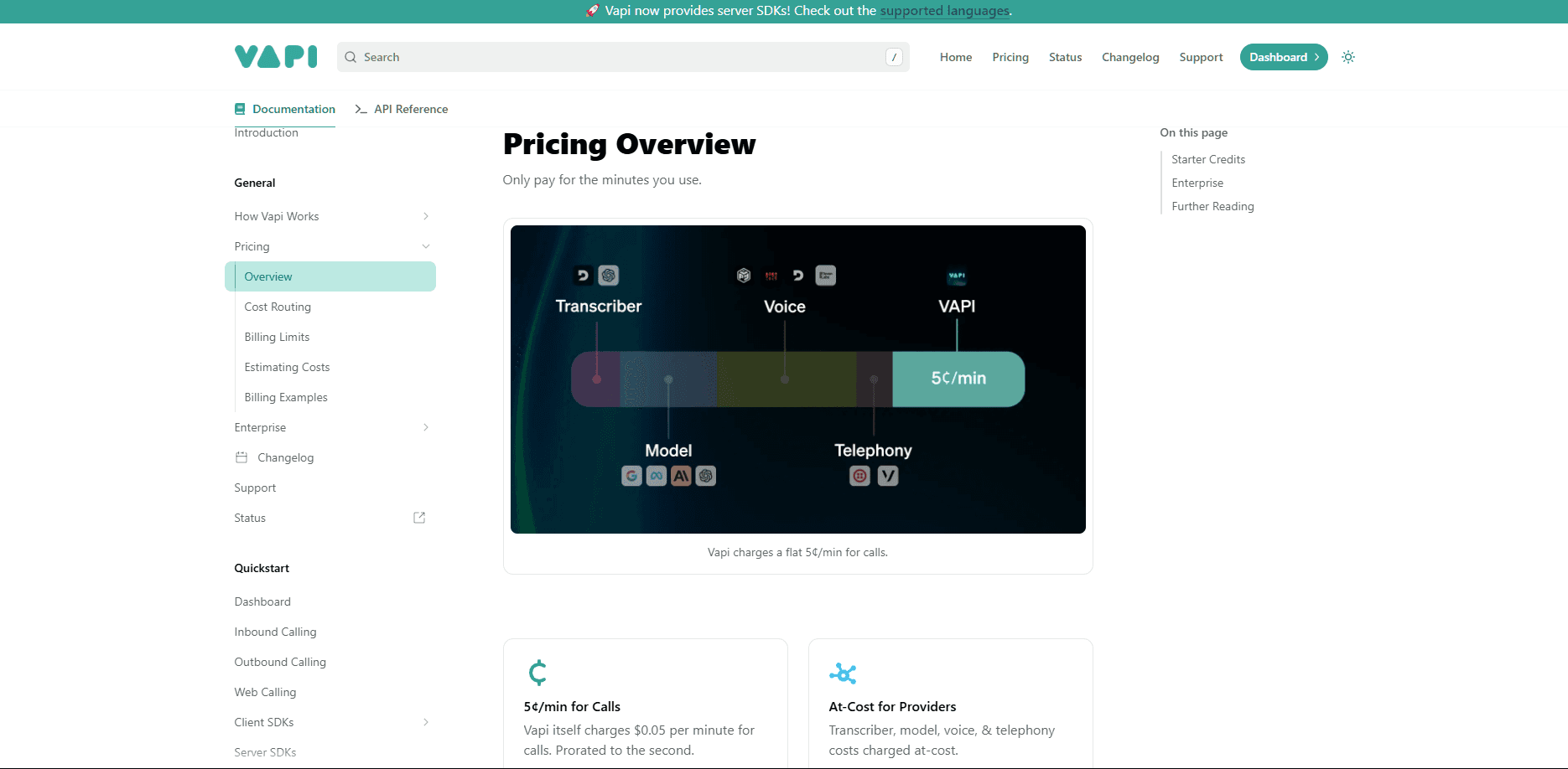 Vapi AI pricing model