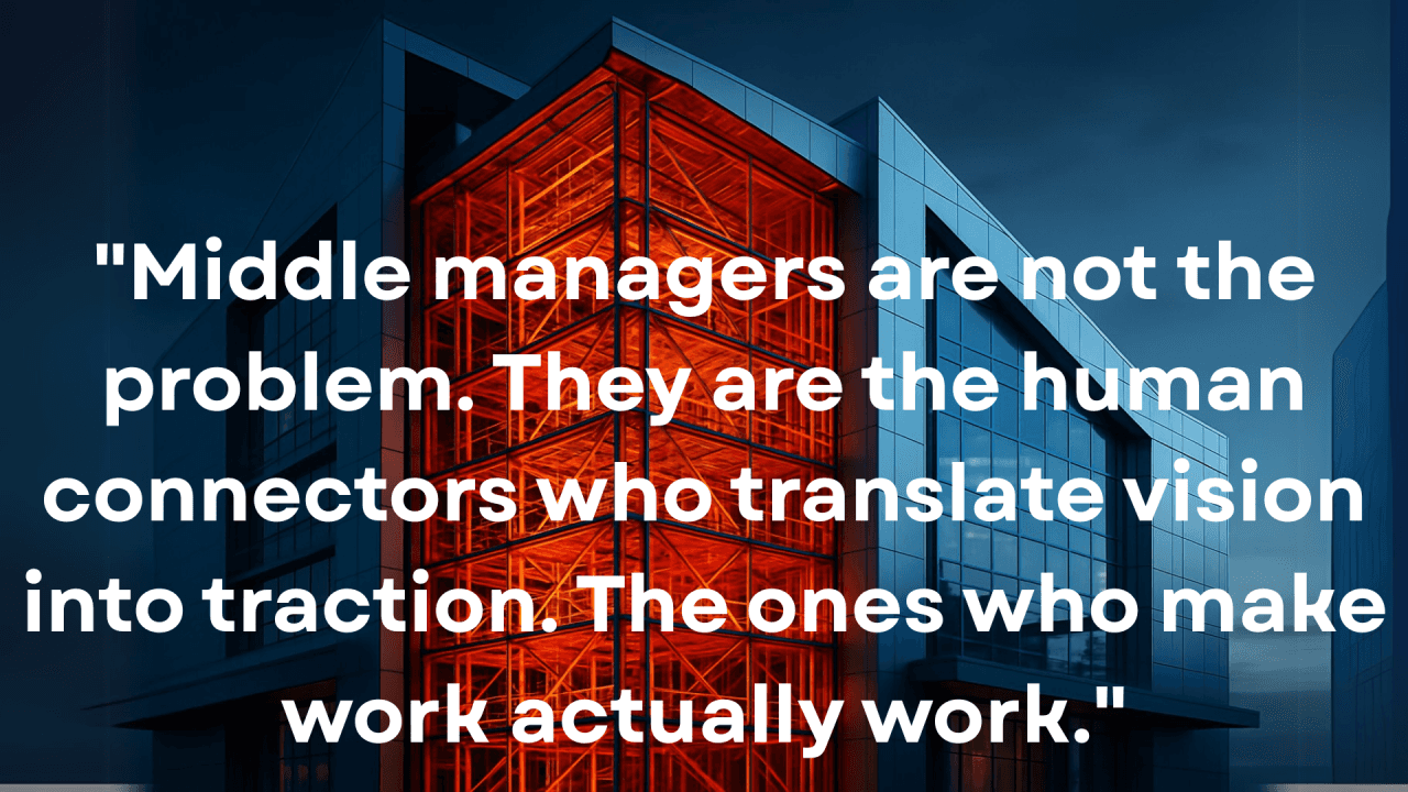 Header image for the Work/Shift Insights article "The Missing Middle: Supporting Middle Managers in the New World of Work"