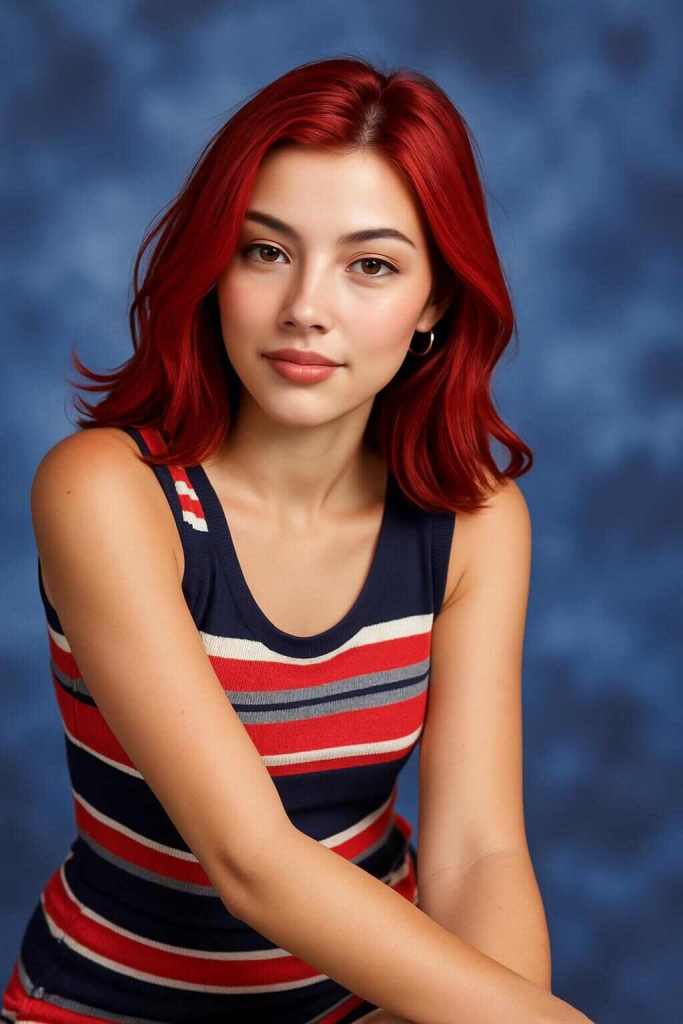 Change your hair to red with the simulation of hair loss gratui