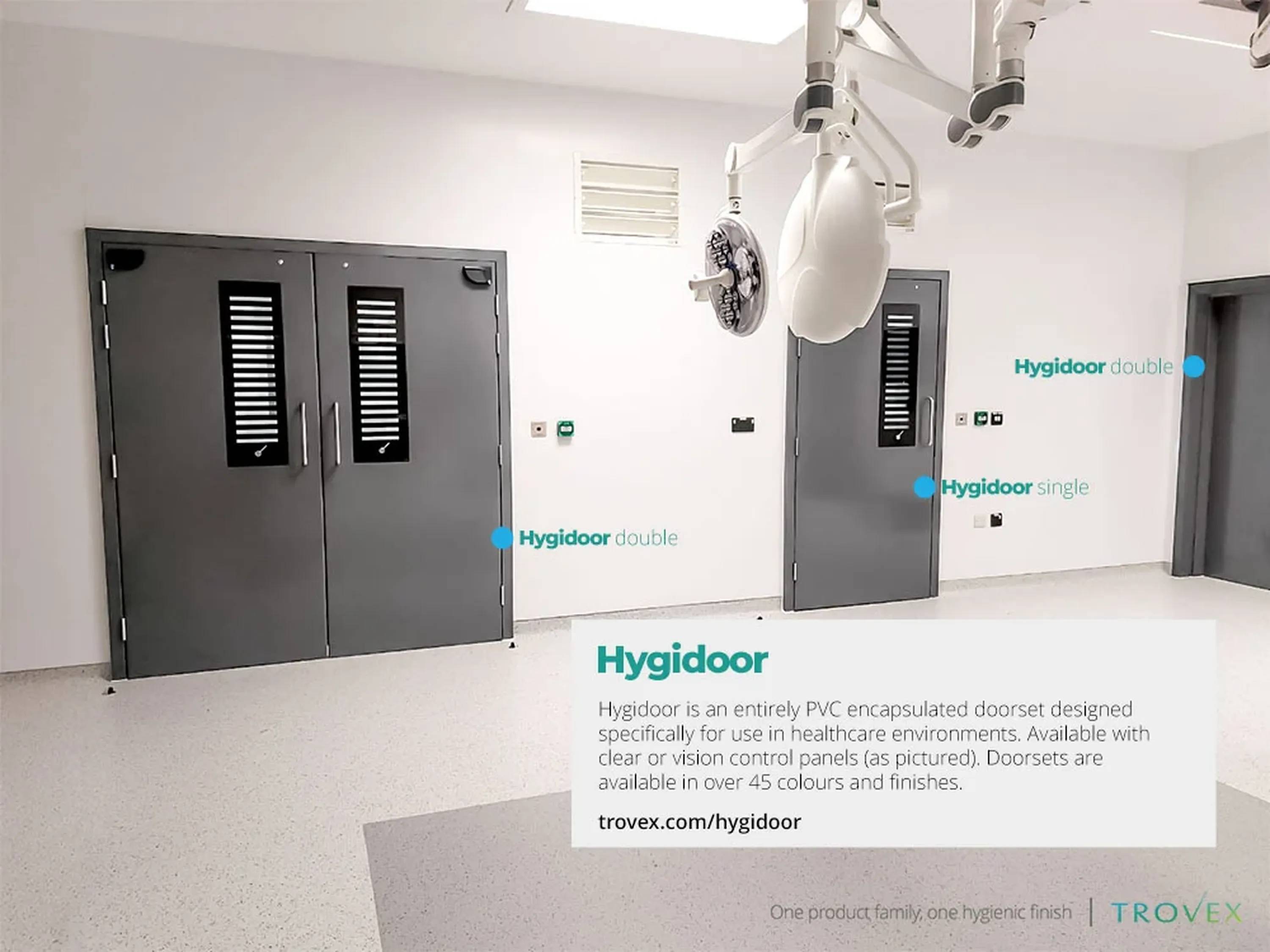 A series of Hygidoors labelled