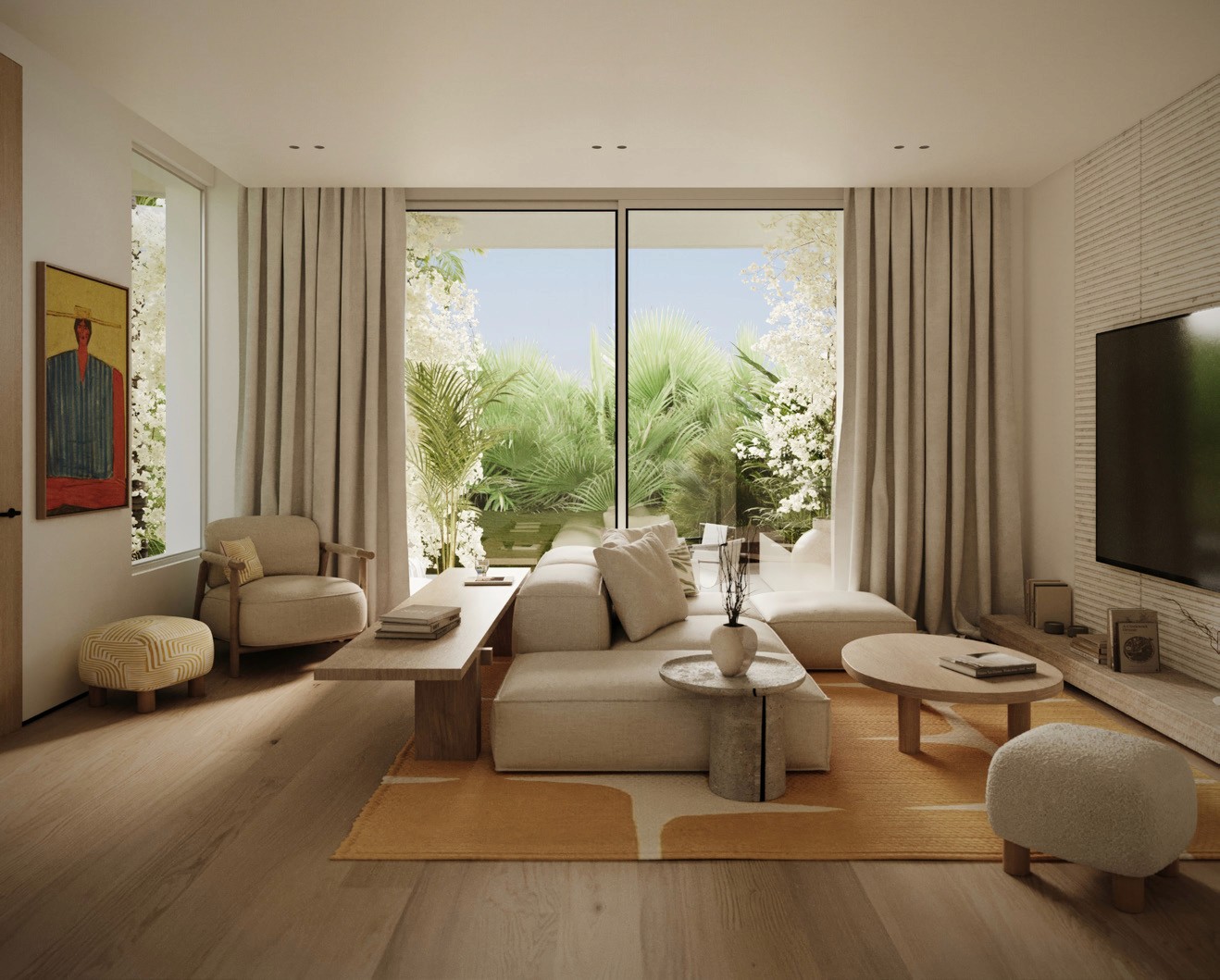 open space living room