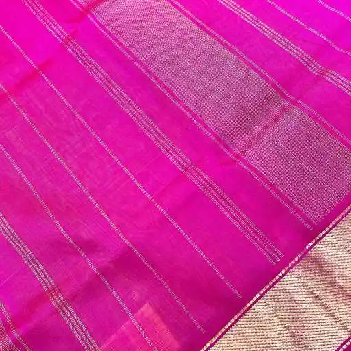 Yellow Dark Pink Silk Cotton Saree