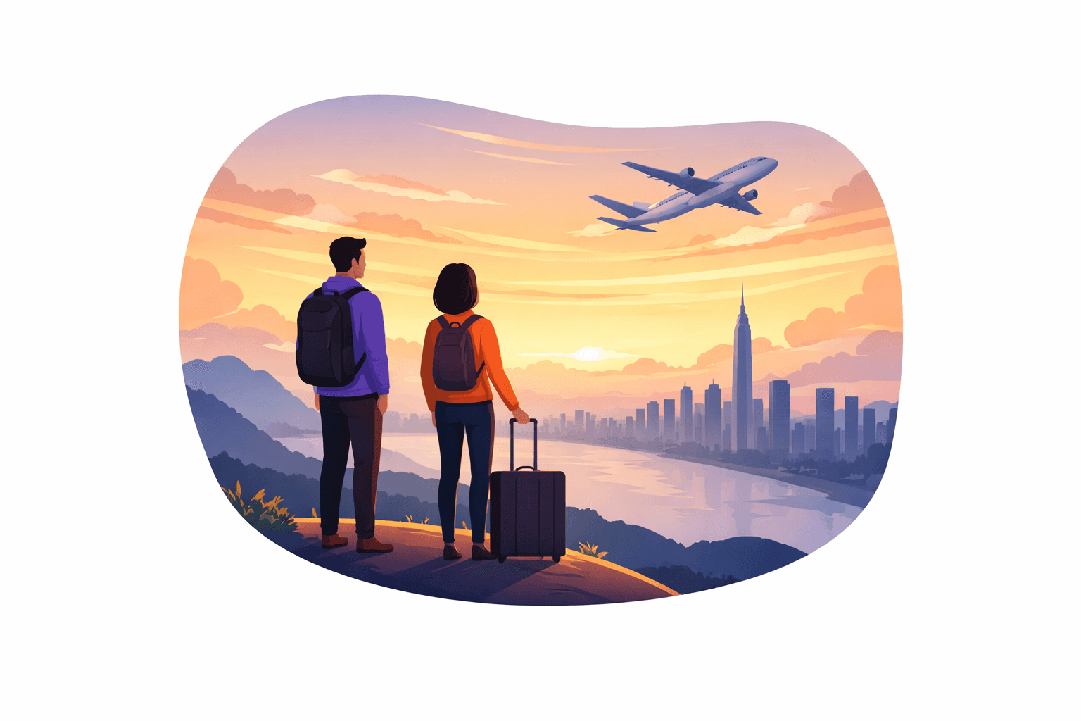 group of people setting up campfire