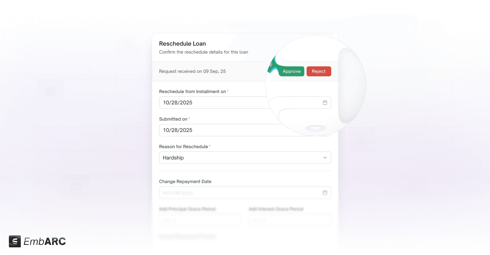 LendAPI embARC LMS - Rescheduling Payments