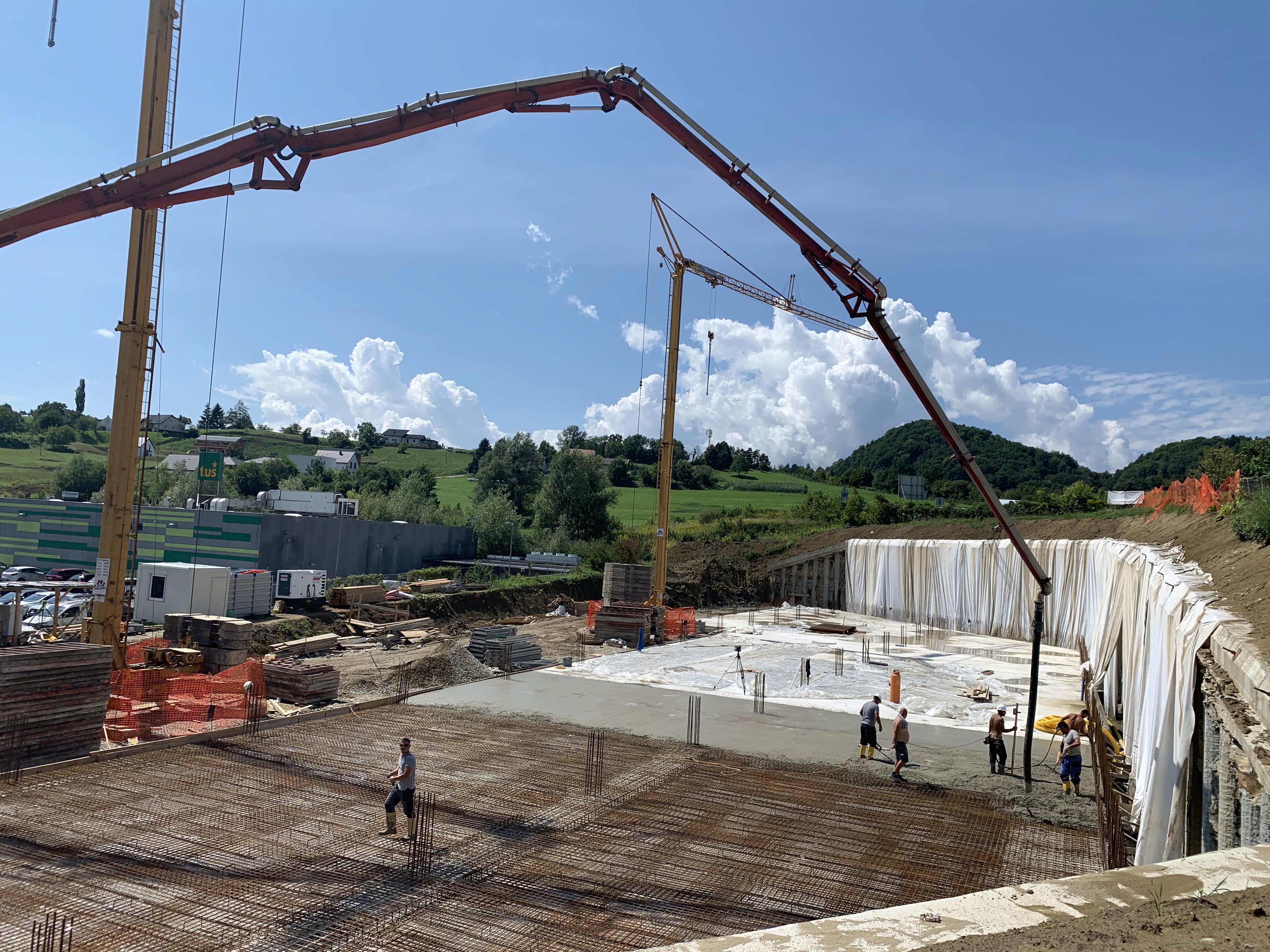 High-rise office building with sustainable design features