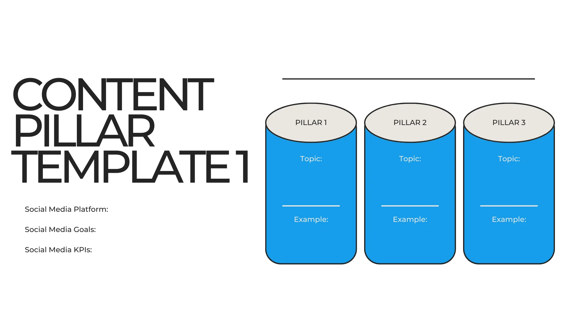 An example of a content pillars template