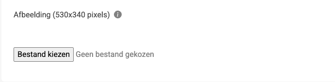 Uploadveld voor een evenementafbeelding