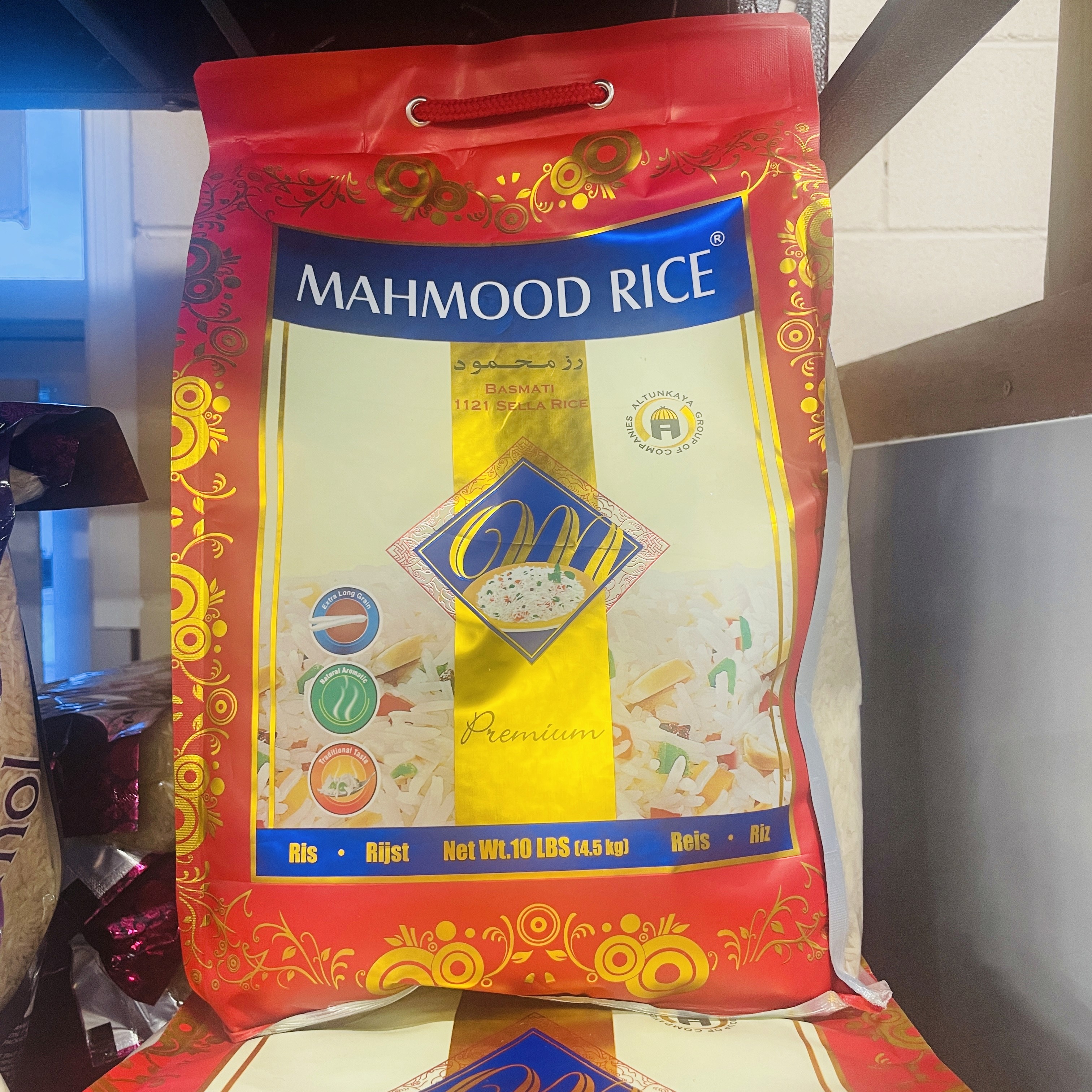 Mahmood rice, premium quality, available at International Food Market Orlando.