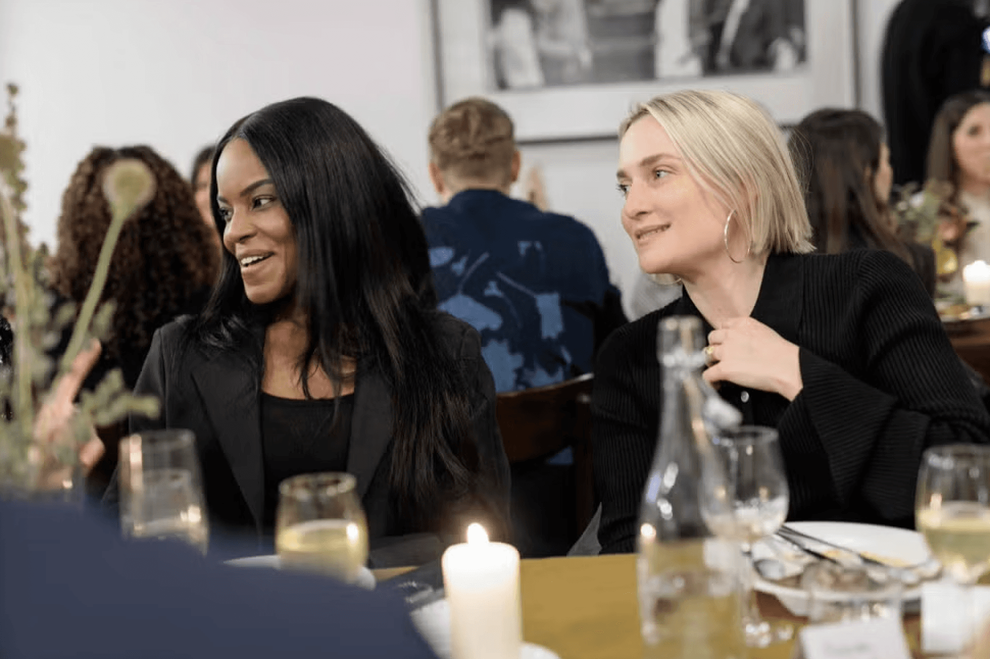 Couple embracing on street, bride's face obscured