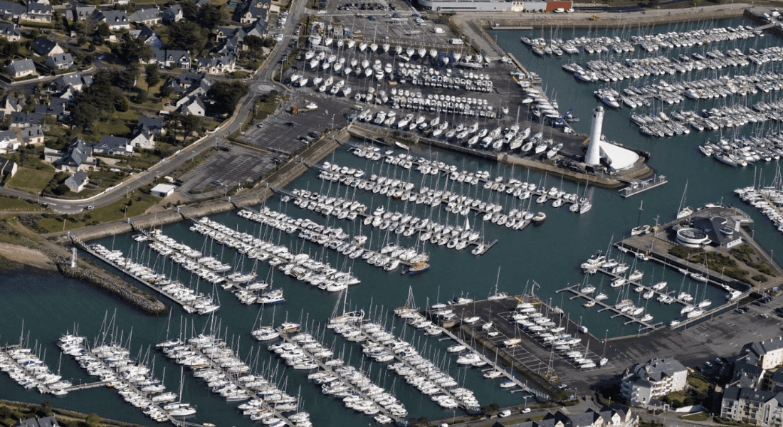 Photo aérienne du port de Crouesty