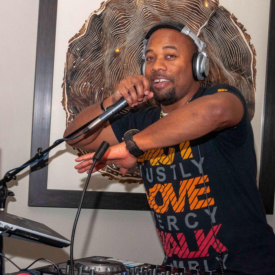 DJ playing in a club